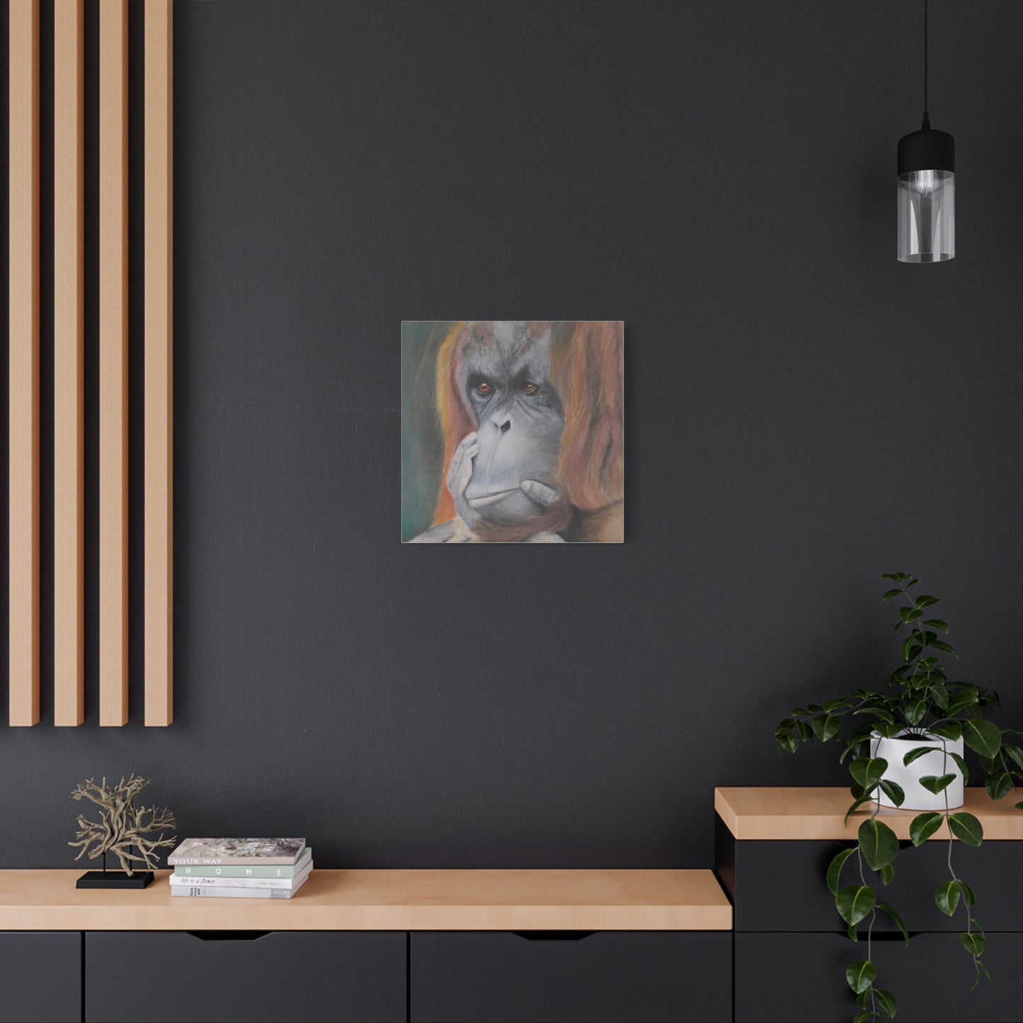 Canvas Print - Thoughtful Orangutan