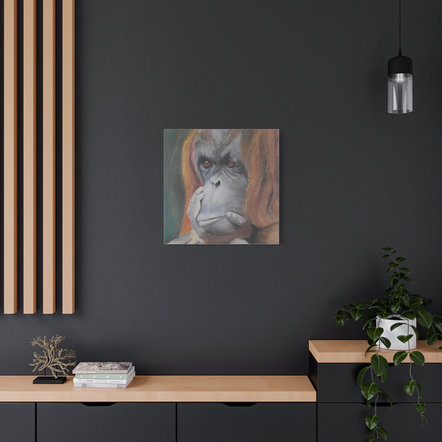 Canvas Print - Thoughtful Orangutan