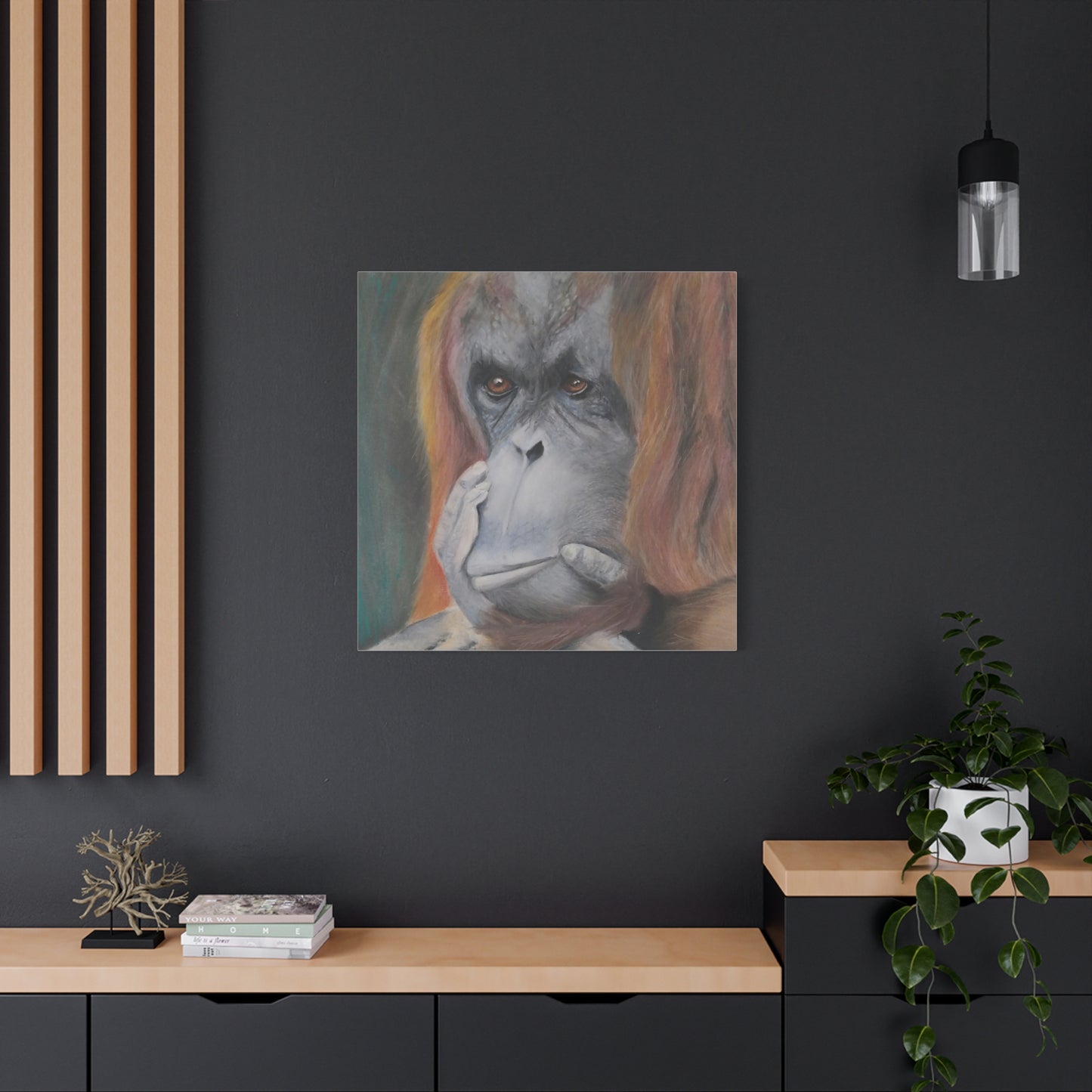 Canvas Print - Thoughtful Orangutan
