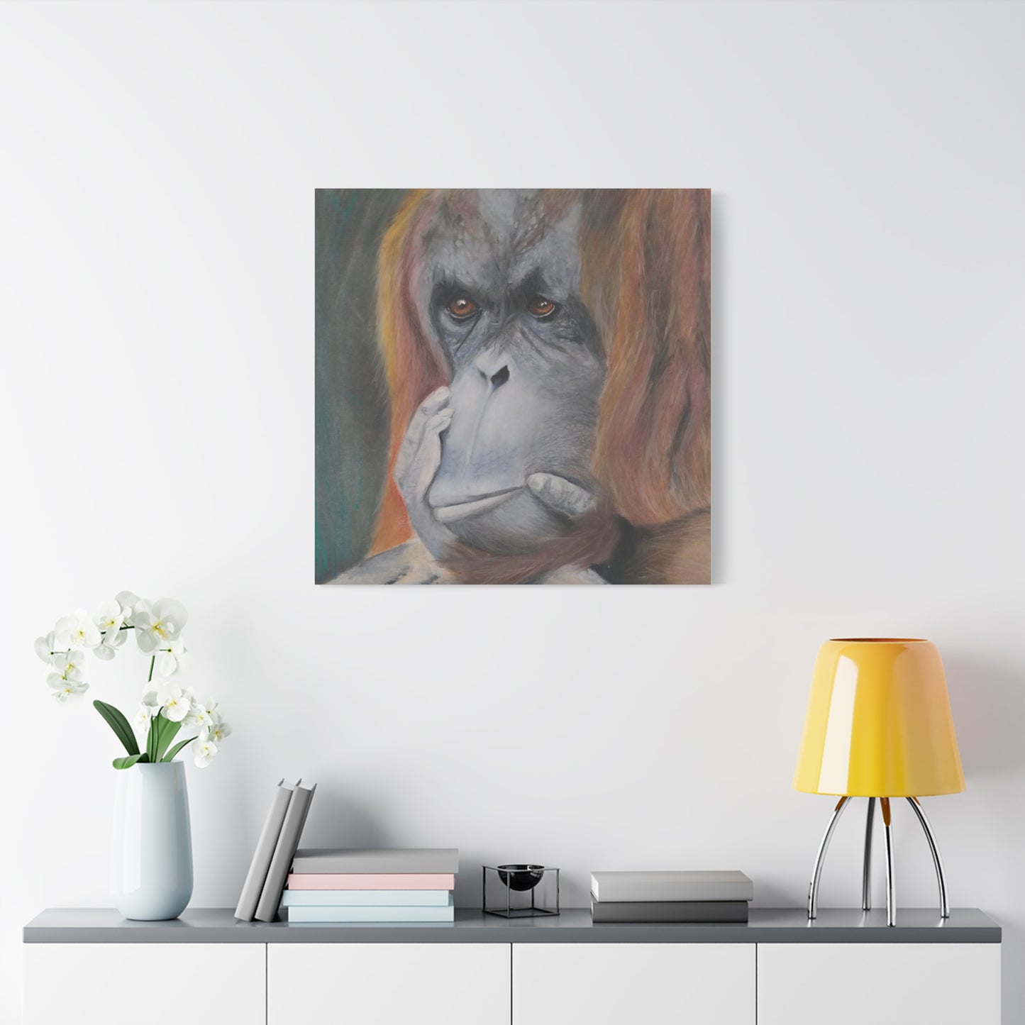 Canvas Print - Thoughtful Orangutan