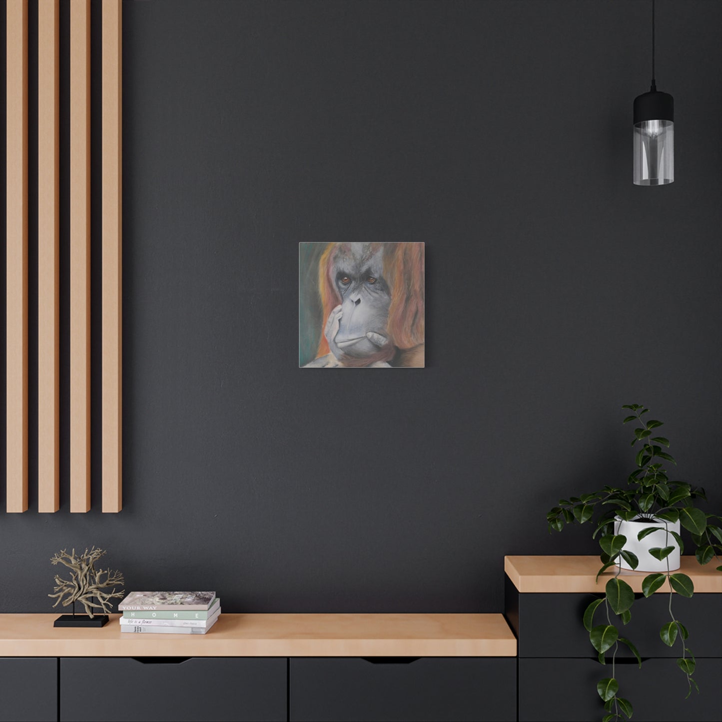 Canvas Print - Thoughtful Orangutan