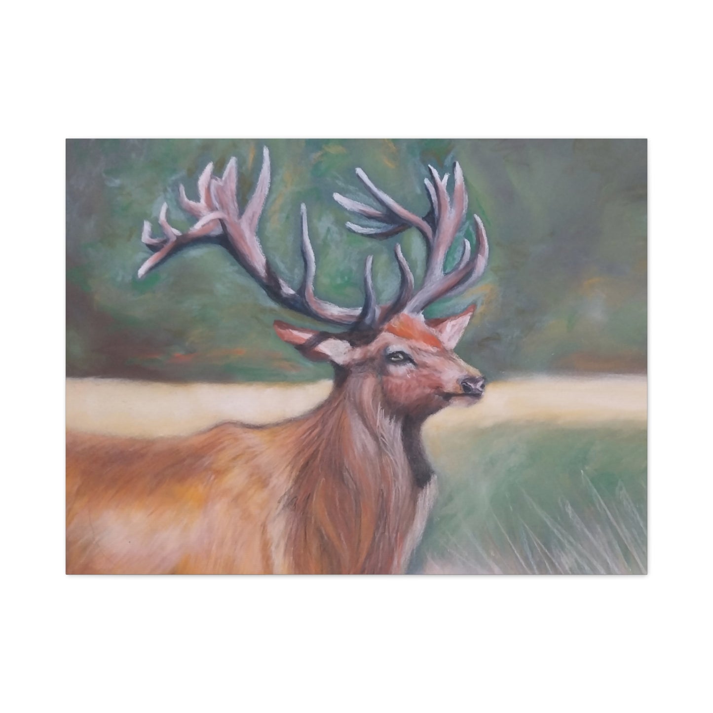 Wildlife Art Canvas, Deer Wall Decor, Nature Lover Gift, Rustic Home Art, Elk Prints, Animal Portrait, Living Room Decoration