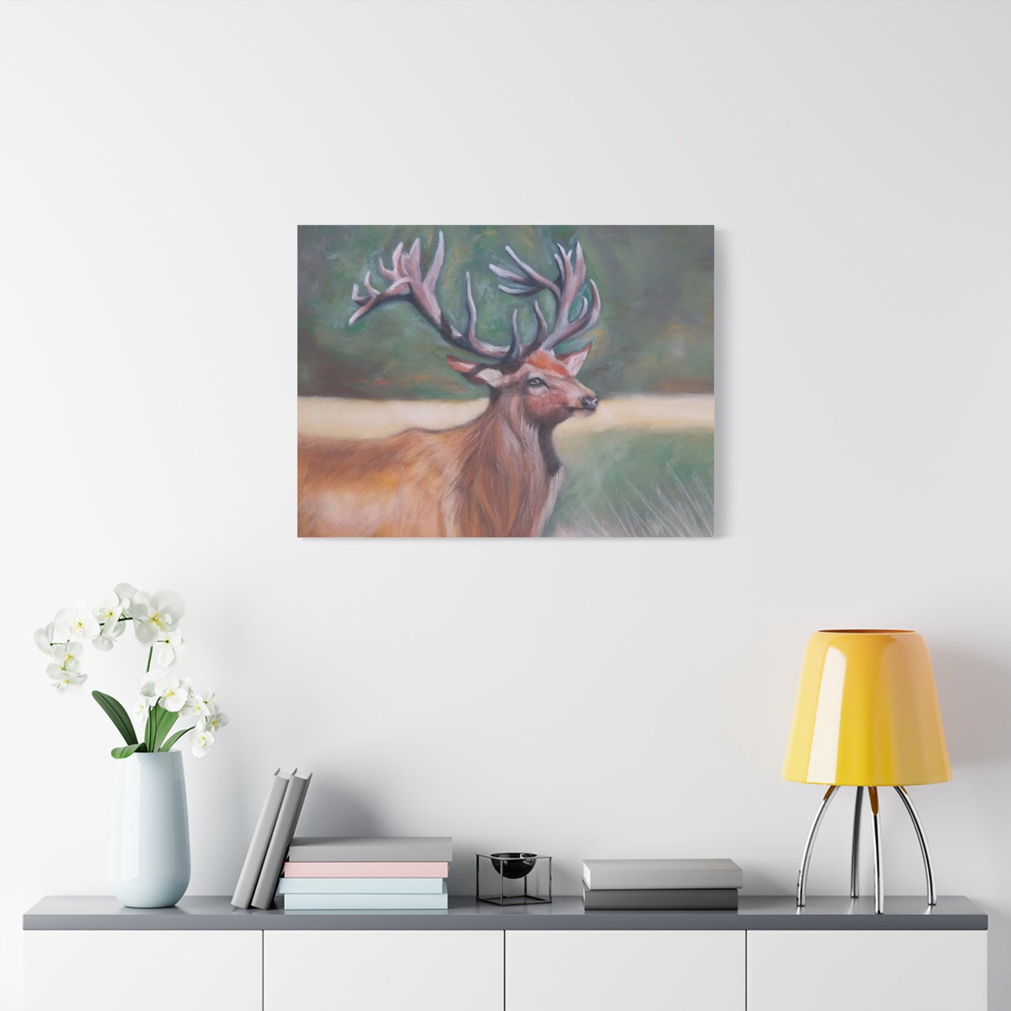 Wildlife Art Canvas, Deer Wall Decor, Nature Lover Gift, Rustic Home Art, Elk Prints, Animal Portrait, Living Room Decoration