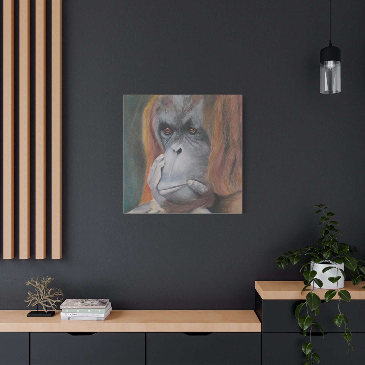 Canvas Print - Thoughtful Orangutan