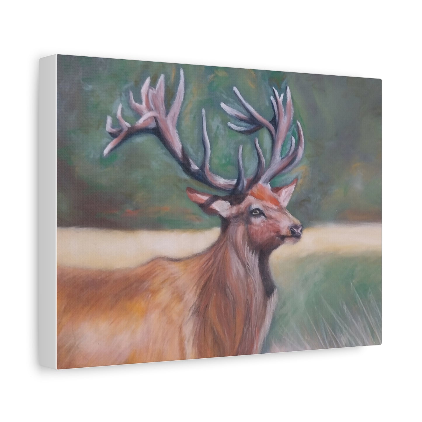 Wildlife Art Canvas, Deer Wall Decor, Nature Lover Gift, Rustic Home Art, Elk Prints, Animal Portrait, Living Room Decoration