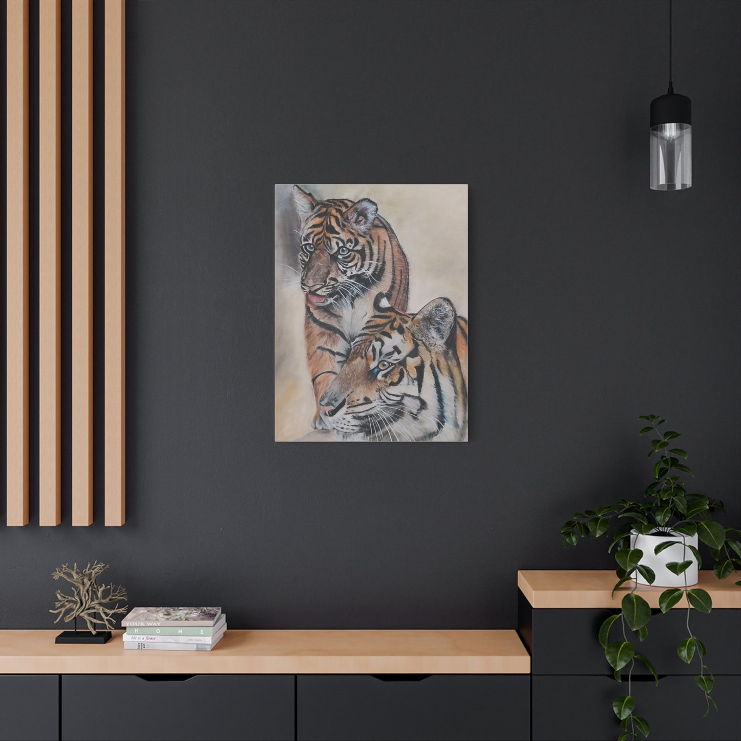 Tiger Art Canvas Print, Animal Wall Decor, Wild Life Home Decor, Gift for Nature Lovers, Modern Art for Animal Lovers
