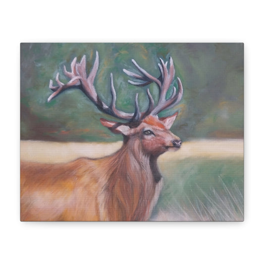 Wildlife Art Canvas, Deer Wall Decor, Nature Lover Gift, Rustic Home Art, Elk Prints, Animal Portrait, Living Room Decoration