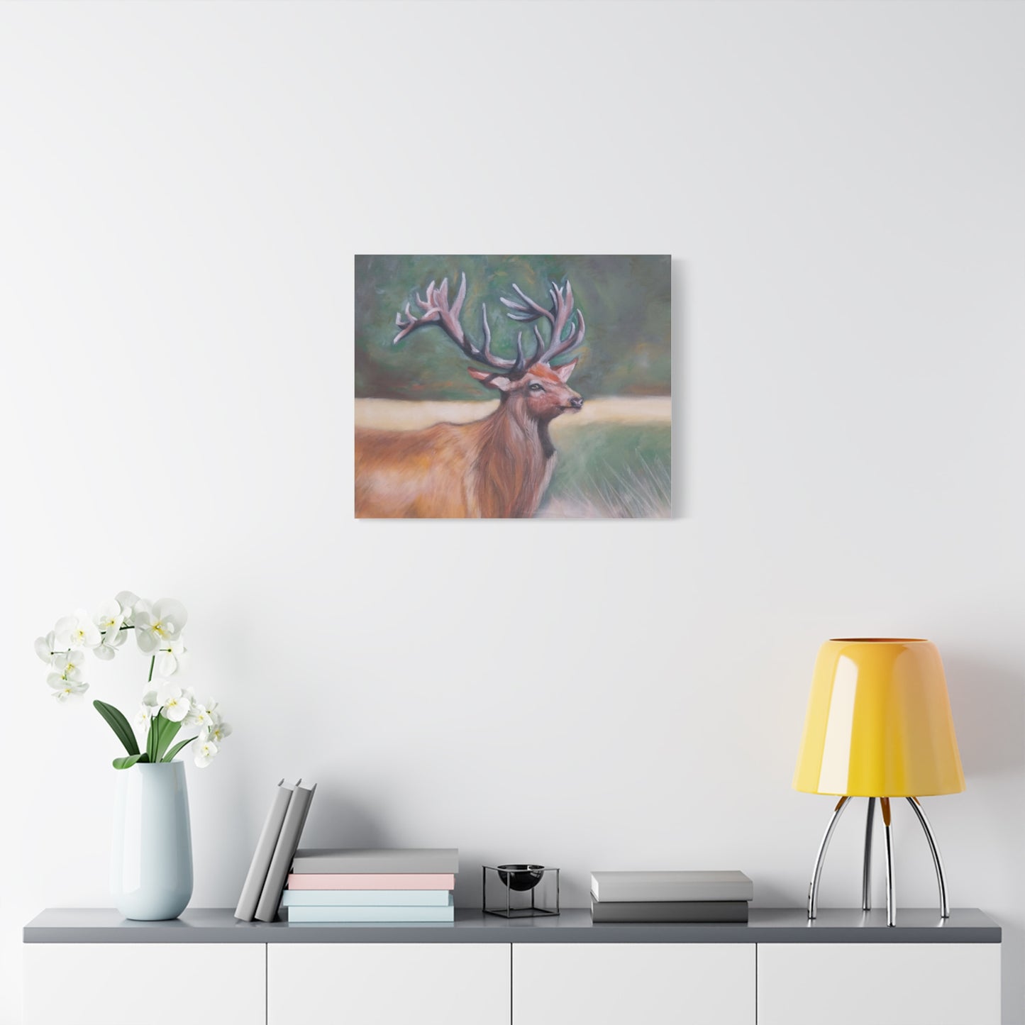 Wildlife Art Canvas, Deer Wall Decor, Nature Lover Gift, Rustic Home Art, Elk Prints, Animal Portrait, Living Room Decoration