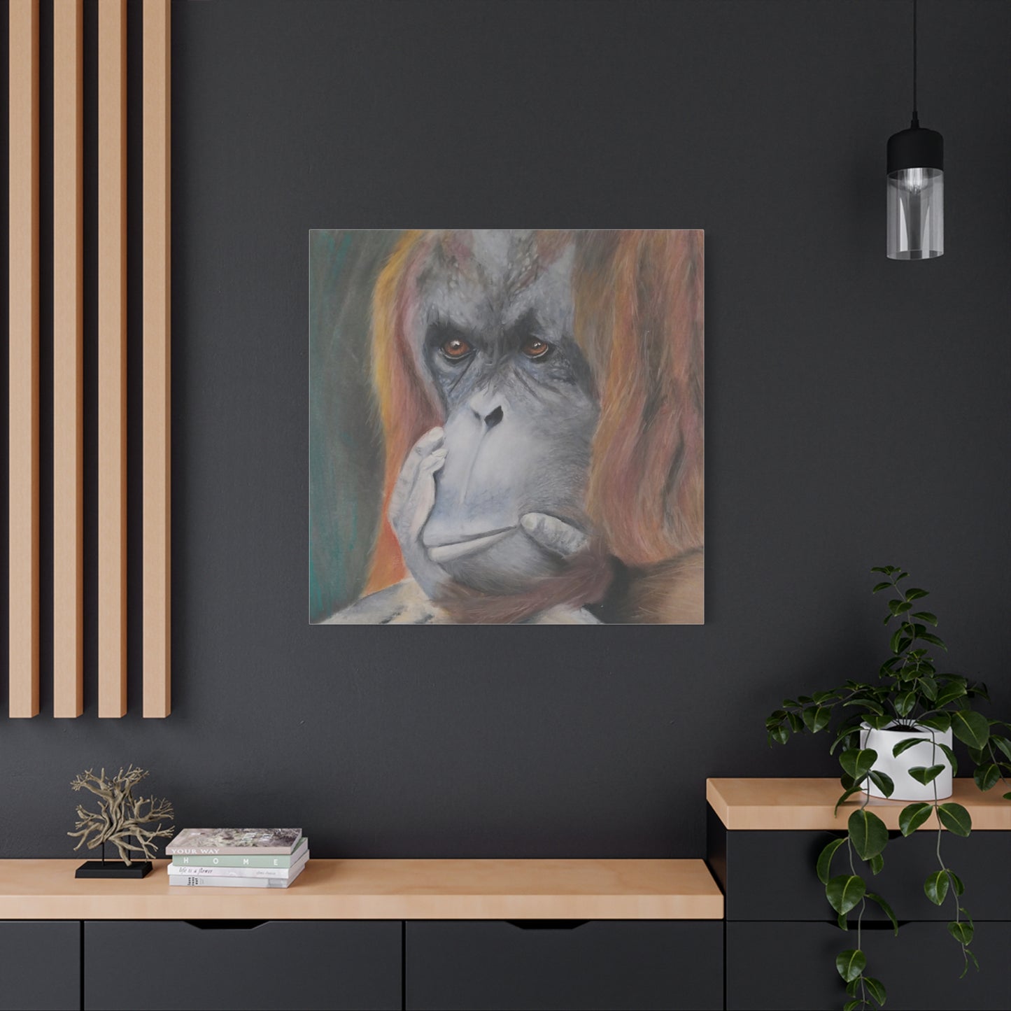 Canvas Print - Thoughtful Orangutan