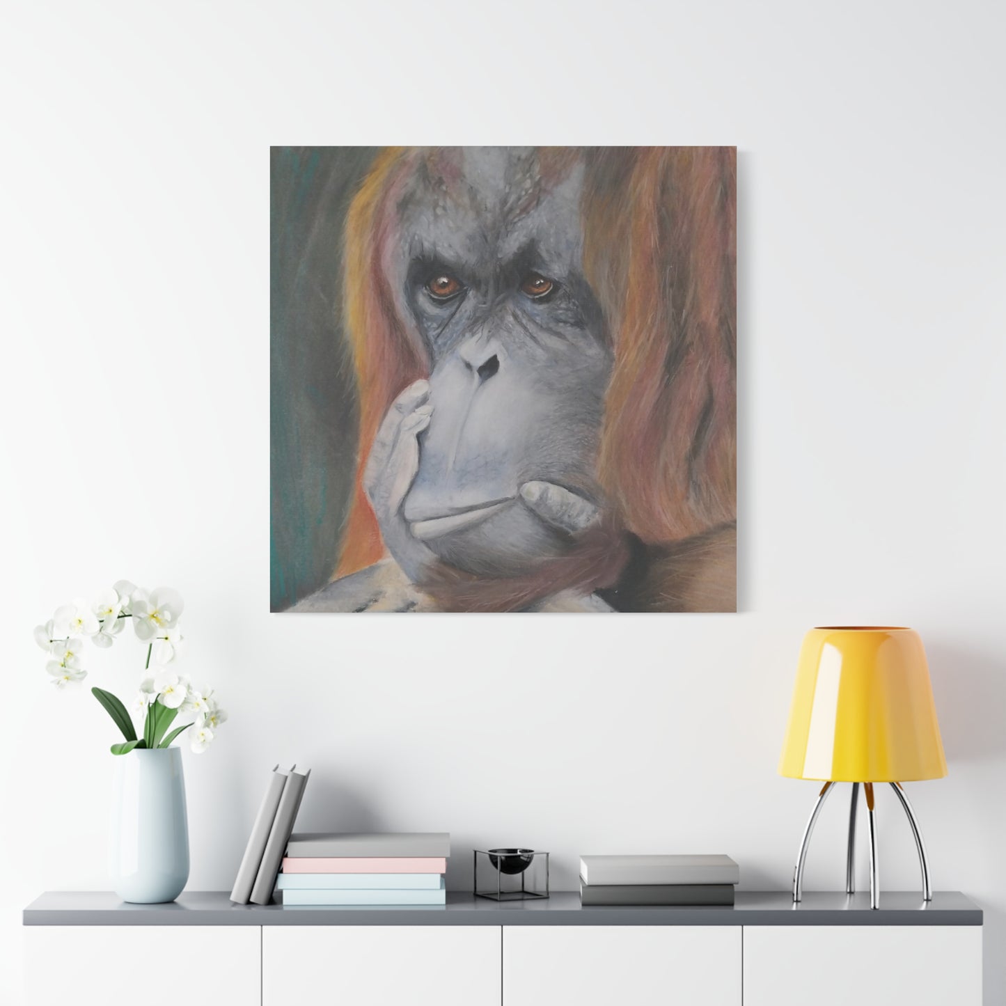 Canvas Print - Thoughtful Orangutan