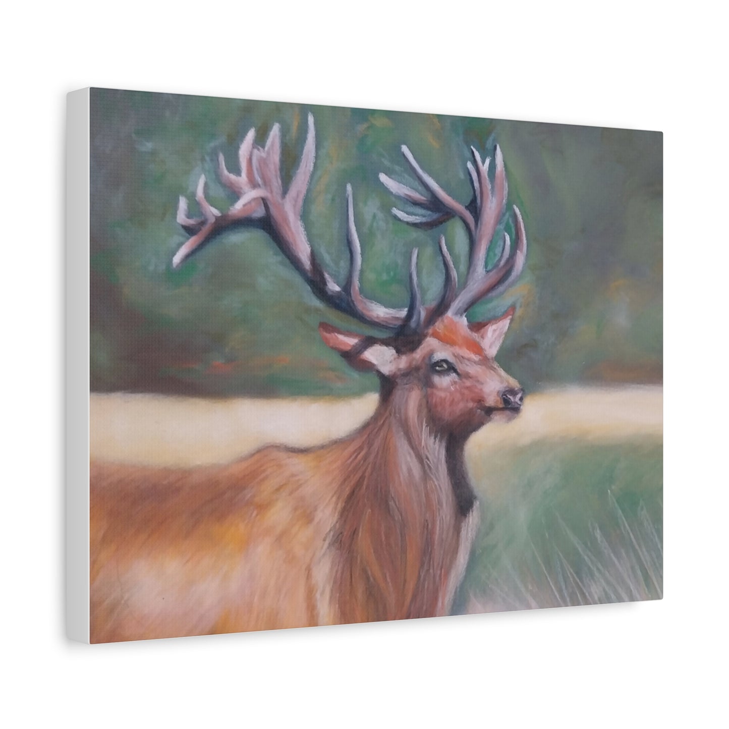 Wildlife Art Canvas, Deer Wall Decor, Nature Lover Gift, Rustic Home Art, Elk Prints, Animal Portrait, Living Room Decoration