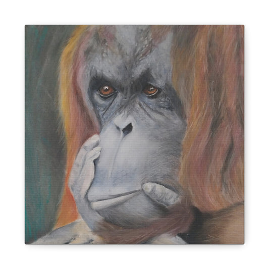 Canvas Print - Thoughtful Orangutan