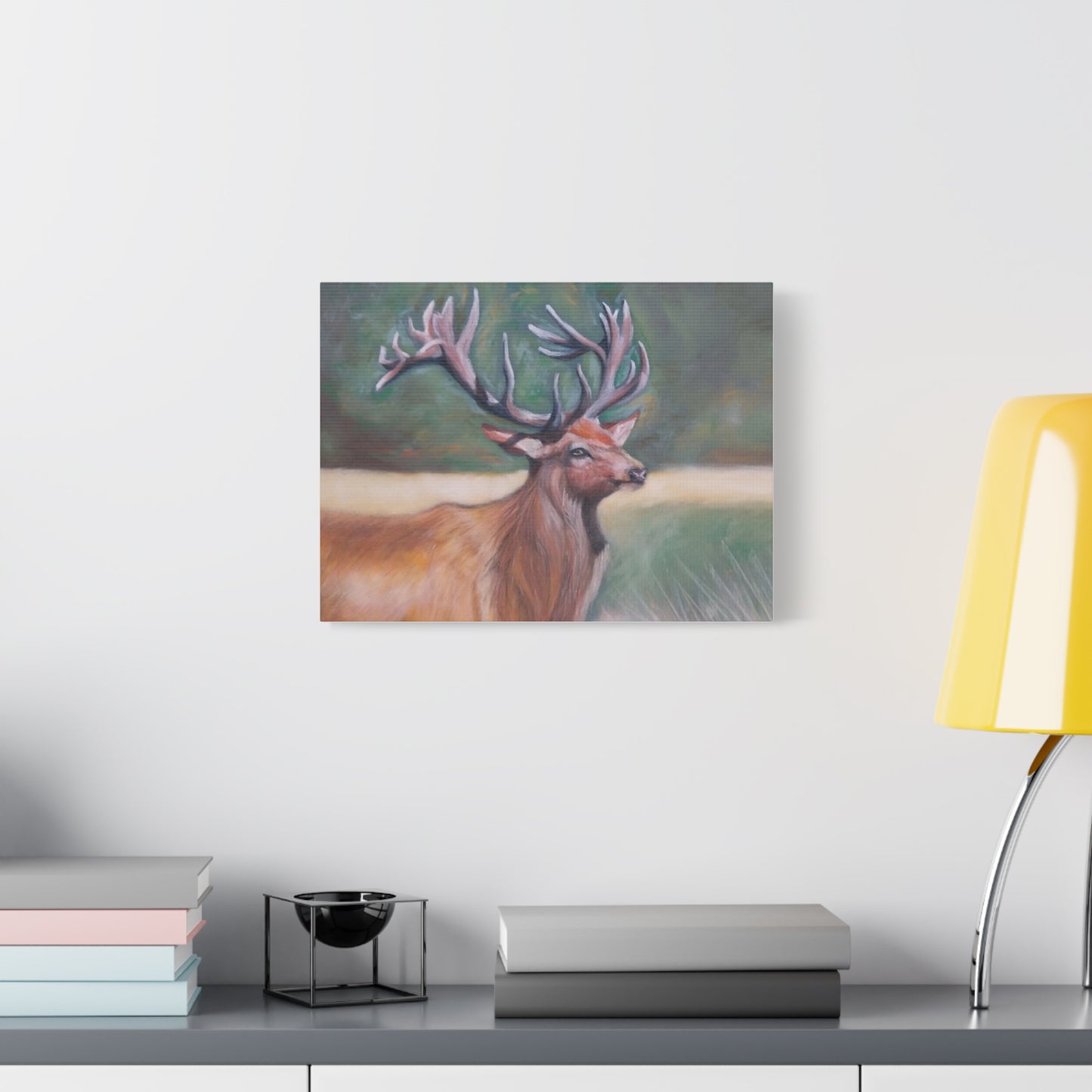 Wildlife Art Canvas, Deer Wall Decor, Nature Lover Gift, Rustic Home Art, Elk Prints, Animal Portrait, Living Room Decoration