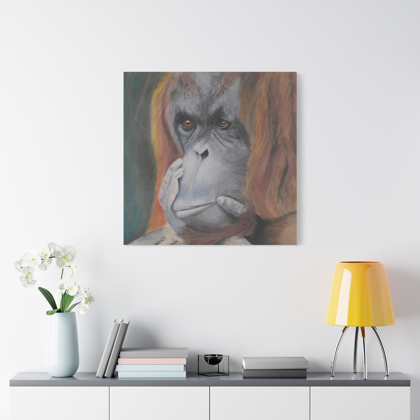 Canvas Print - Thoughtful Orangutan