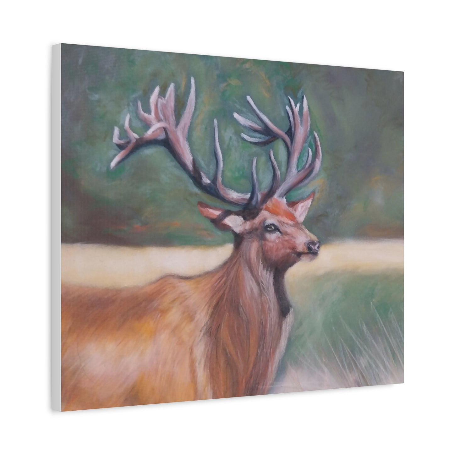 Wildlife Art Canvas, Deer Wall Decor, Nature Lover Gift, Rustic Home Art, Elk Prints, Animal Portrait, Living Room Decoration