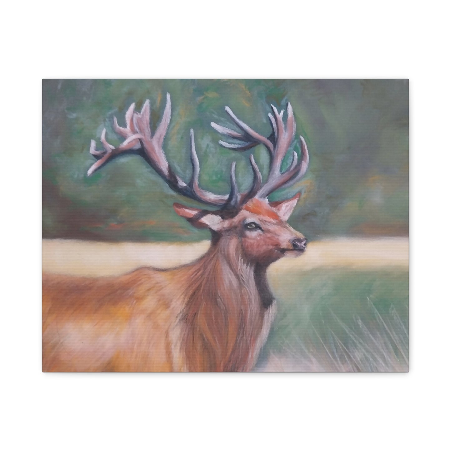 Wildlife Art Canvas, Deer Wall Decor, Nature Lover Gift, Rustic Home Art, Elk Prints, Animal Portrait, Living Room Decoration
