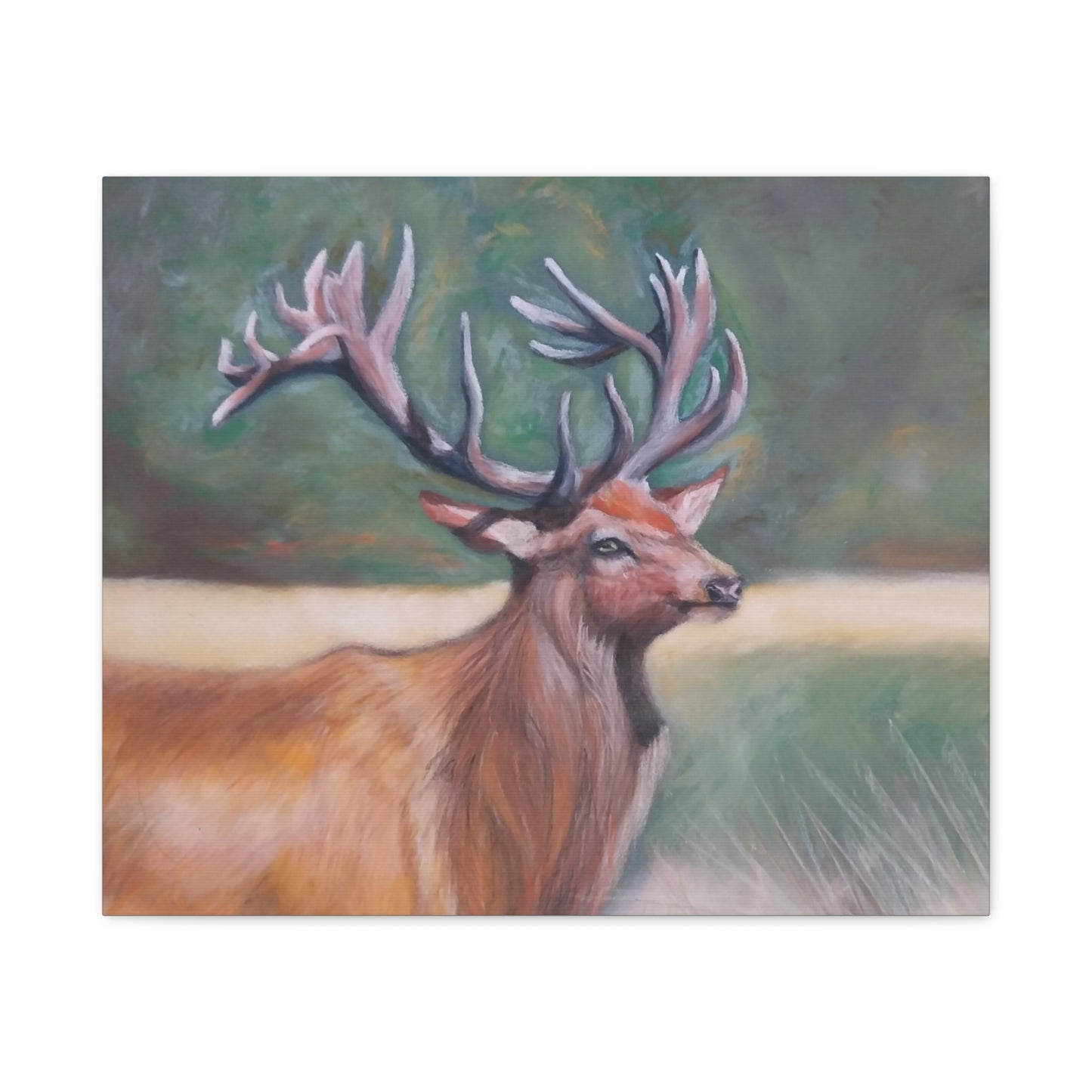 Wildlife Art Canvas, Deer Wall Decor, Nature Lover Gift, Rustic Home Art, Elk Prints, Animal Portrait, Living Room Decoration