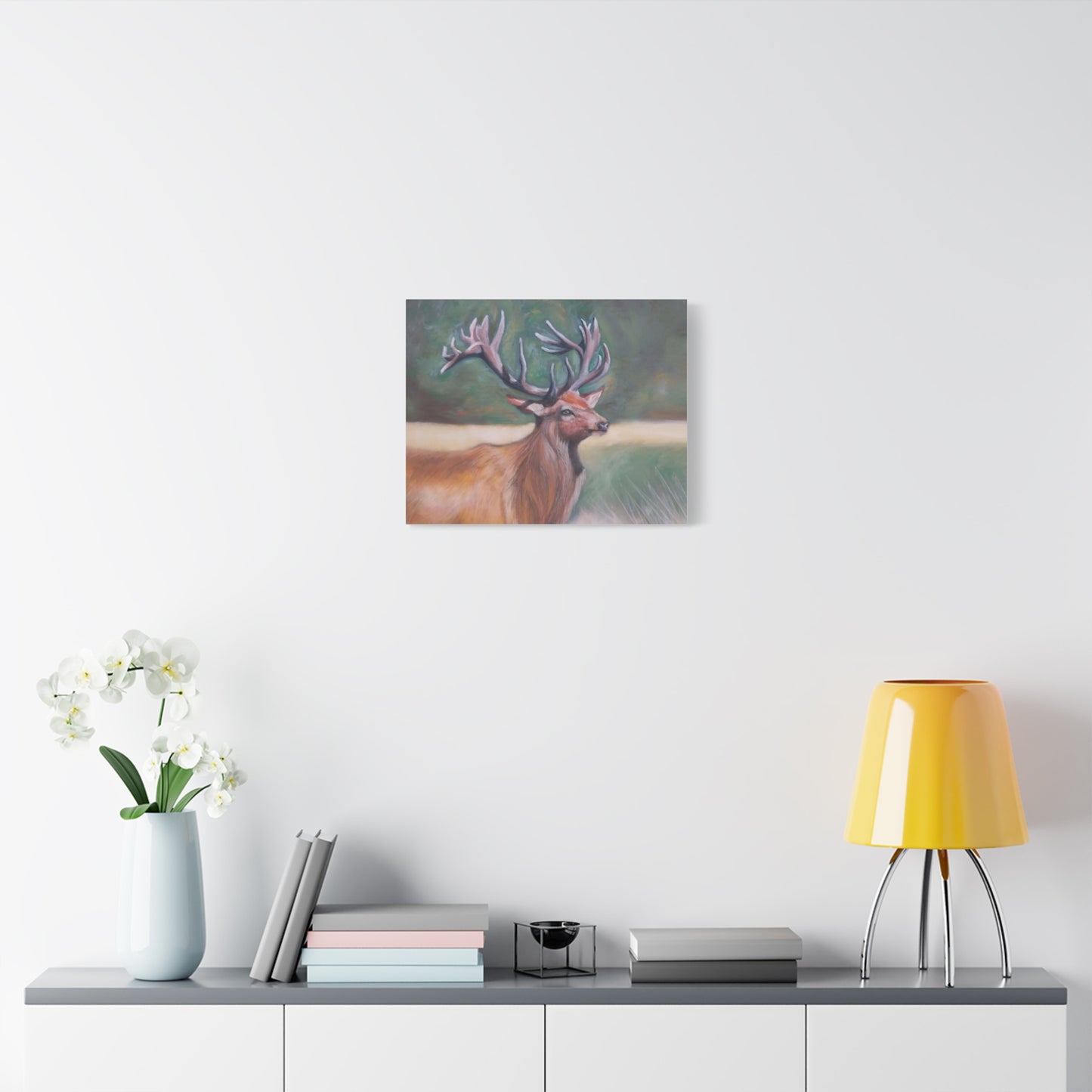 Wildlife Art Canvas, Deer Wall Decor, Nature Lover Gift, Rustic Home Art, Elk Prints, Animal Portrait, Living Room Decoration